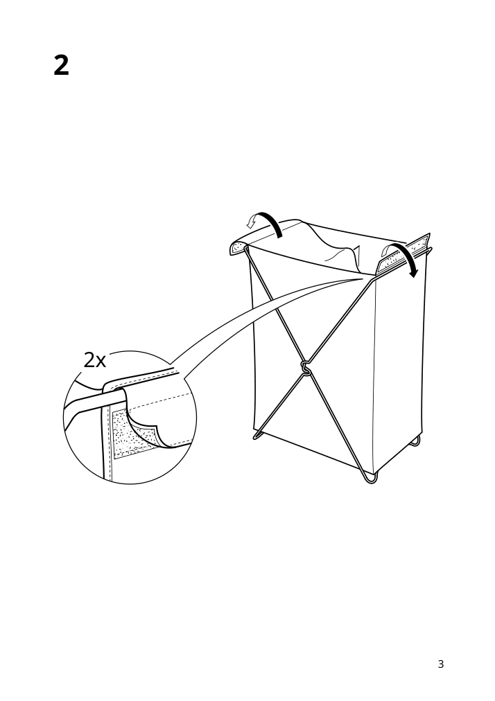 Assembly instructions for IKEA Torkis laundry basket white gray | Page 3 - IKEA TORKIS laundry basket 903.199.75