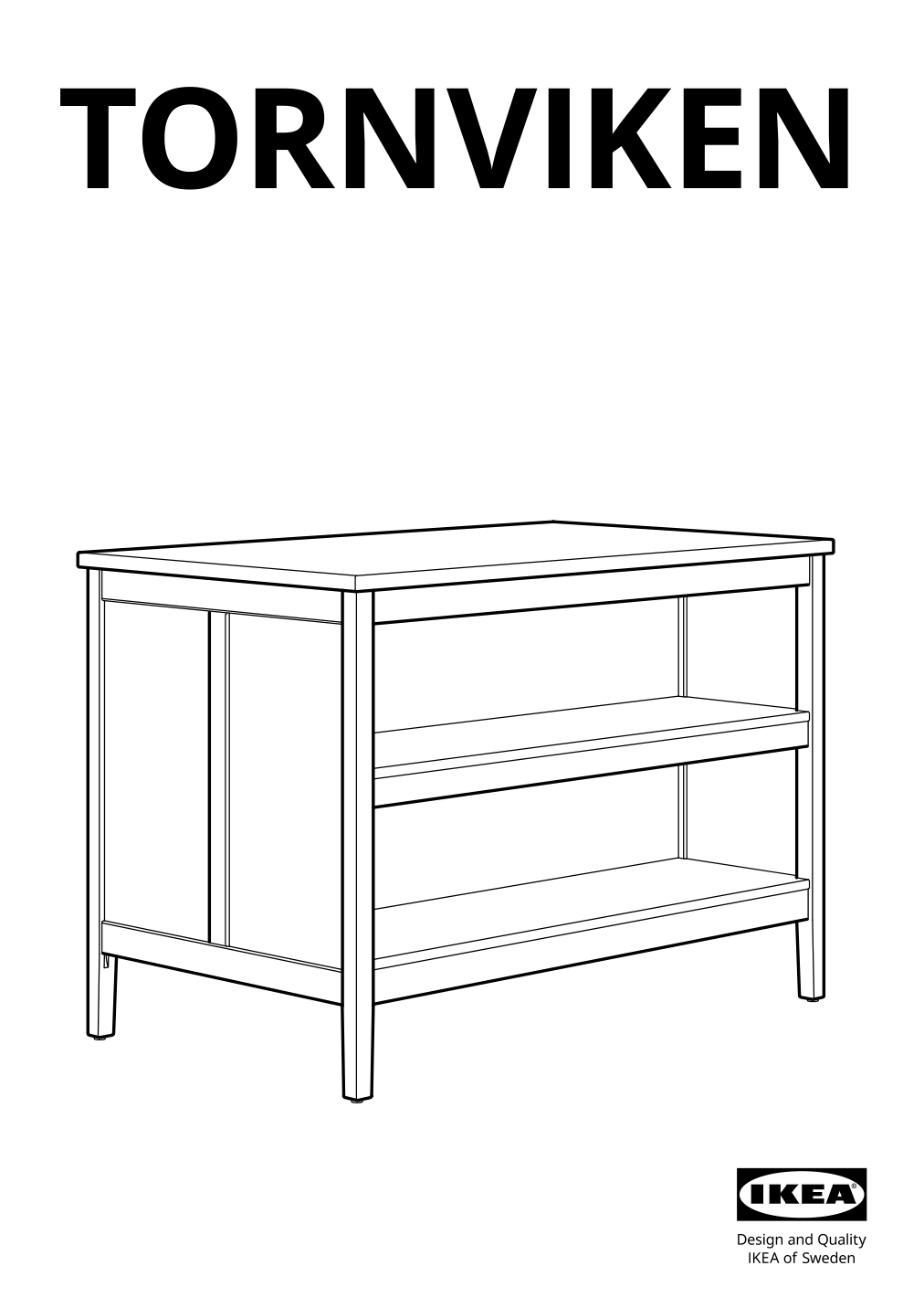 Assembly instructions for IKEA Tornviken kitchen island off white oak | Page 1 - IKEA TORNVIKEN kitchen island 403.916.57