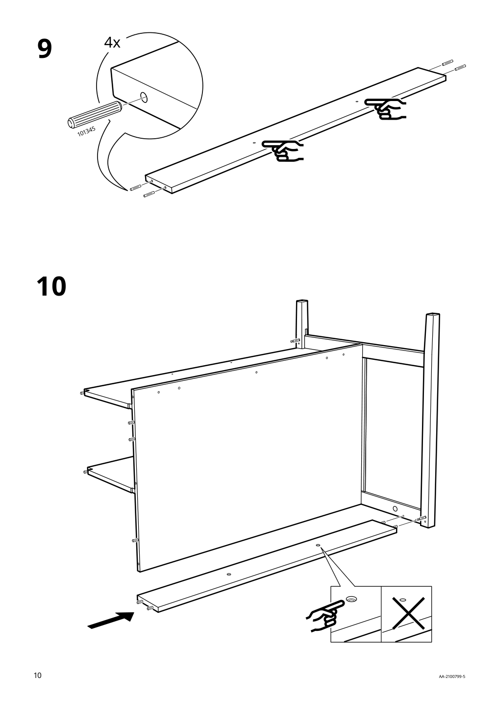 Assembly instructions for IKEA Tornviken kitchen island off white oak | Page 10 - IKEA TORNVIKEN kitchen island 403.916.57