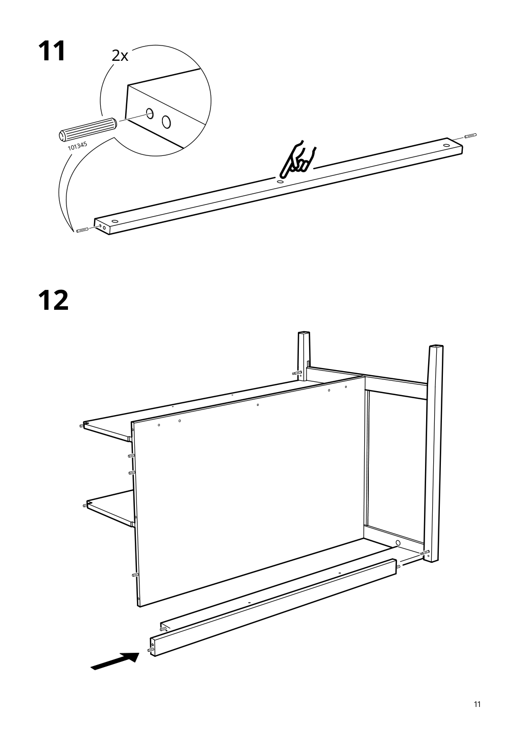 Assembly instructions for IKEA Tornviken kitchen island off white oak | Page 11 - IKEA TORNVIKEN kitchen island 403.916.57