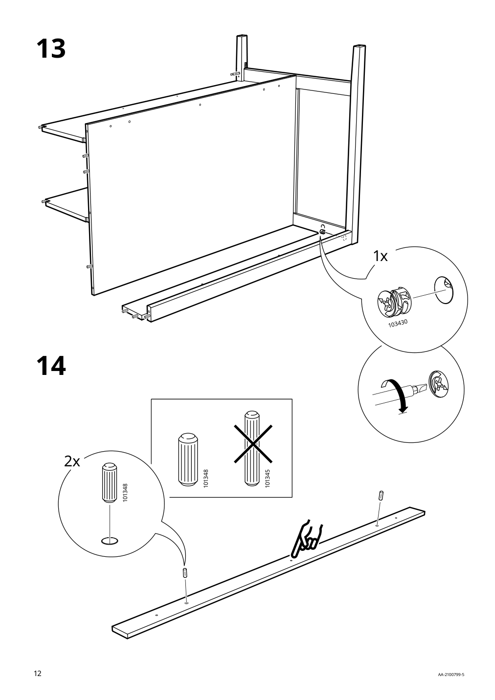 Assembly instructions for IKEA Tornviken kitchen island off white oak | Page 12 - IKEA TORNVIKEN kitchen island 403.916.57