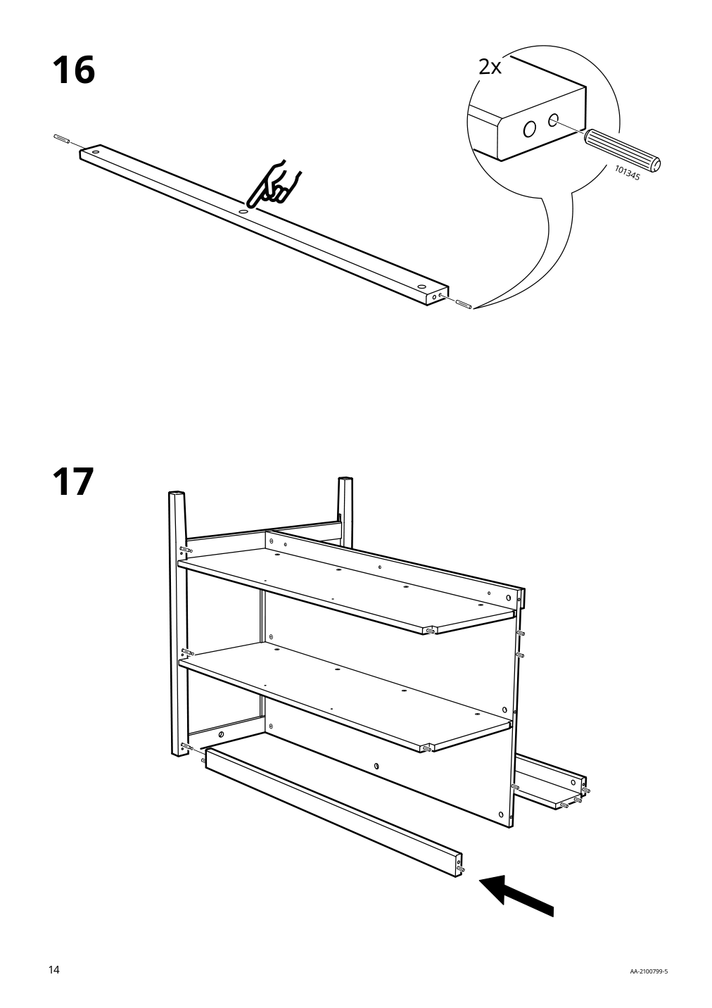 Assembly instructions for IKEA Tornviken kitchen island off white oak | Page 14 - IKEA TORNVIKEN kitchen island 403.916.57