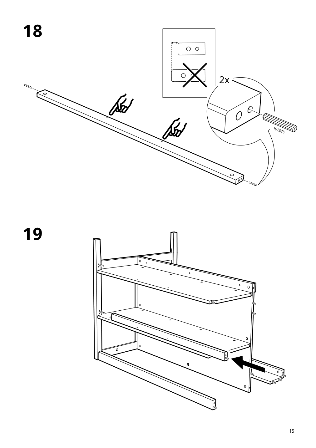 Assembly instructions for IKEA Tornviken kitchen island off white oak | Page 15 - IKEA TORNVIKEN kitchen island 403.916.57