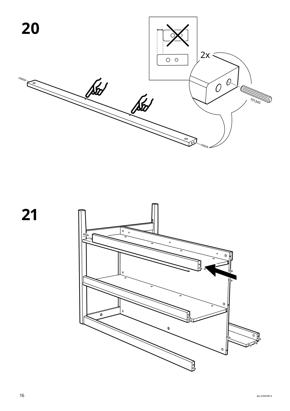 Assembly instructions for IKEA Tornviken kitchen island off white oak | Page 16 - IKEA TORNVIKEN kitchen island 403.916.57