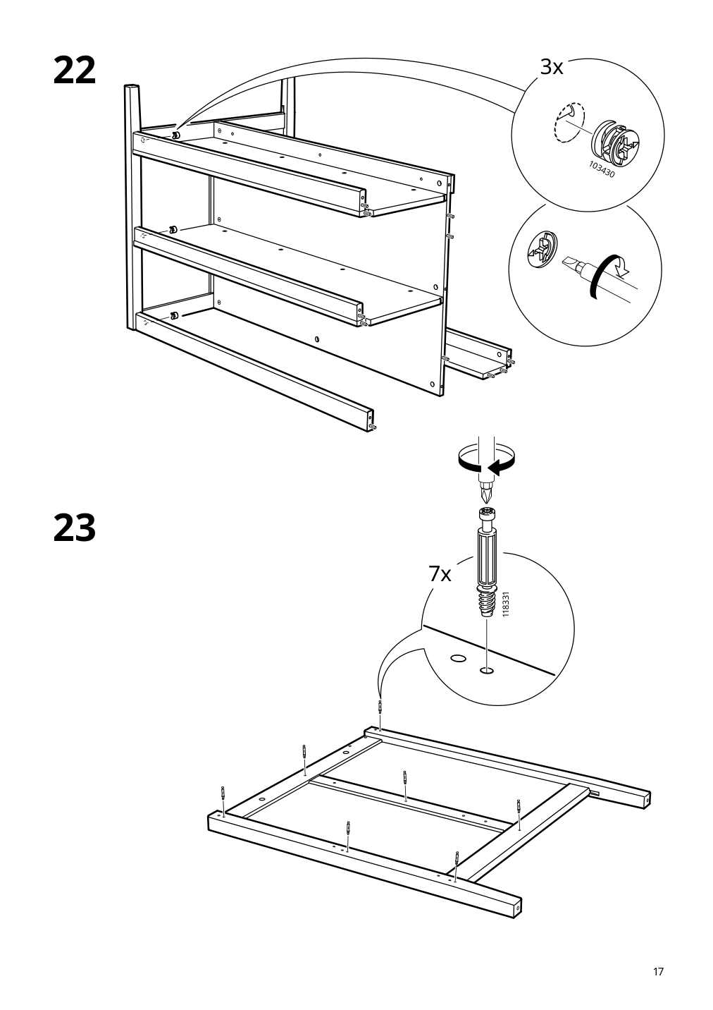 Assembly instructions for IKEA Tornviken kitchen island off white oak | Page 17 - IKEA TORNVIKEN kitchen island 403.916.57