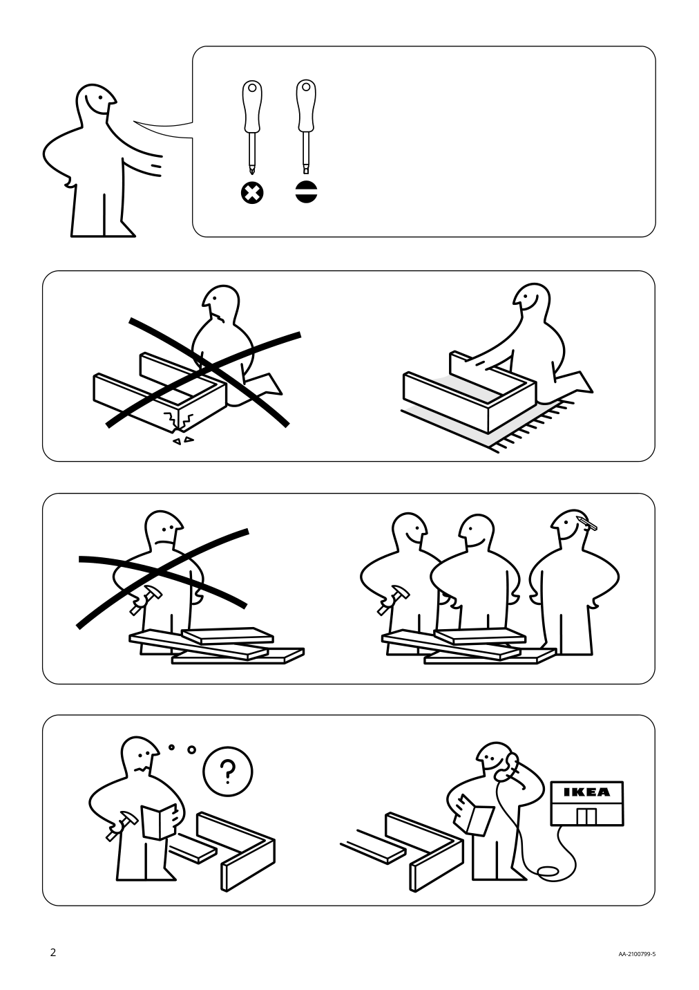 Assembly instructions for IKEA Tornviken kitchen island off white oak | Page 2 - IKEA TORNVIKEN kitchen island 403.916.57