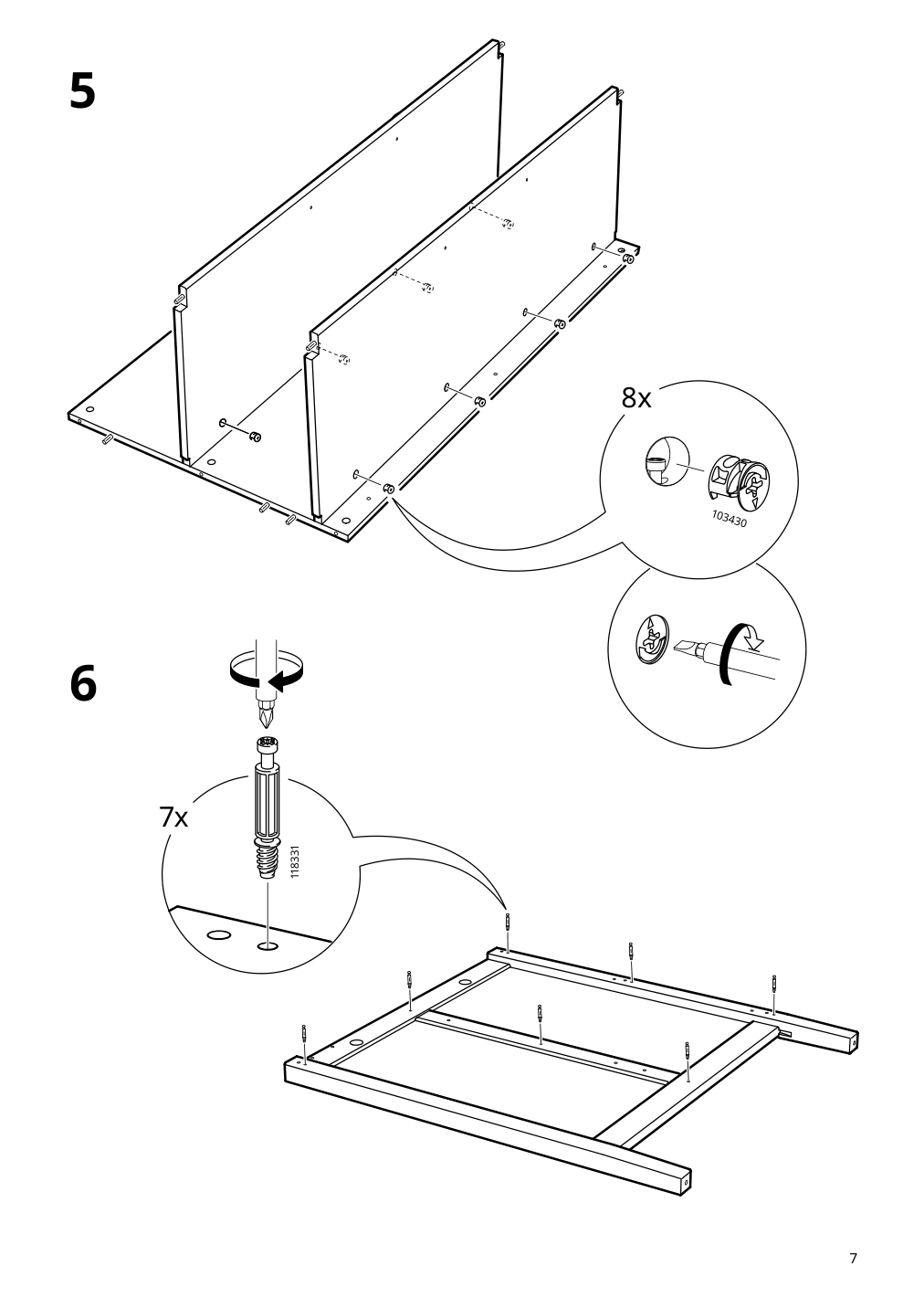 Assembly instructions for IKEA Tornviken kitchen island off white oak | Page 7 - IKEA TORNVIKEN kitchen island 403.916.57