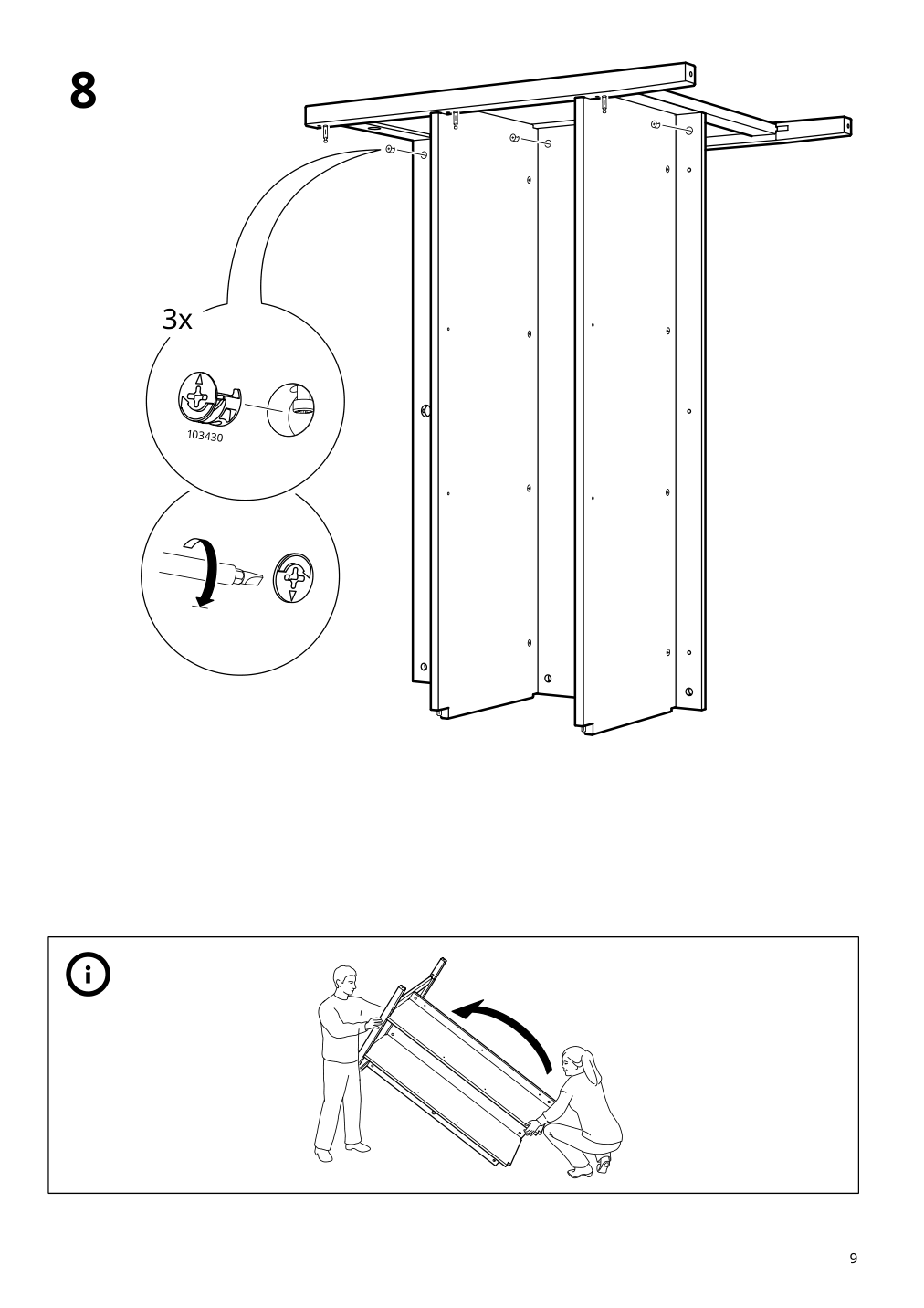 Assembly instructions for IKEA Tornviken kitchen island off white oak | Page 9 - IKEA TORNVIKEN kitchen island 403.916.57