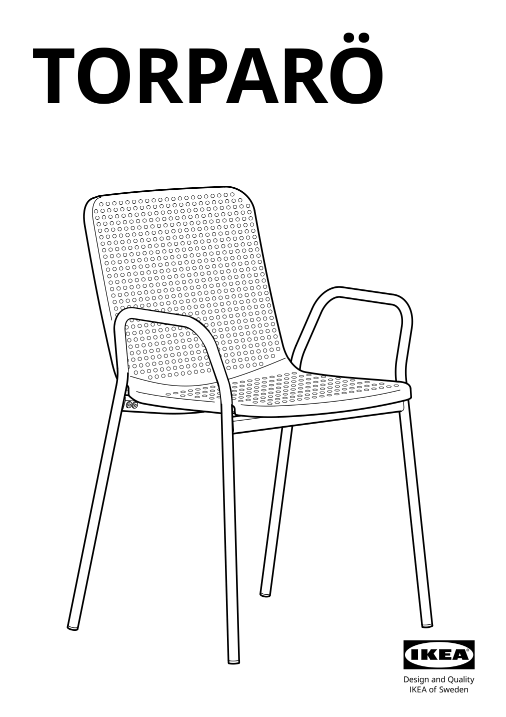 Assembly instructions for IKEA Torparoe armchair in outdoor white gray | Page 1 - IKEA TORPARÖ table and 4 armchairs, outdoor 094.948.65