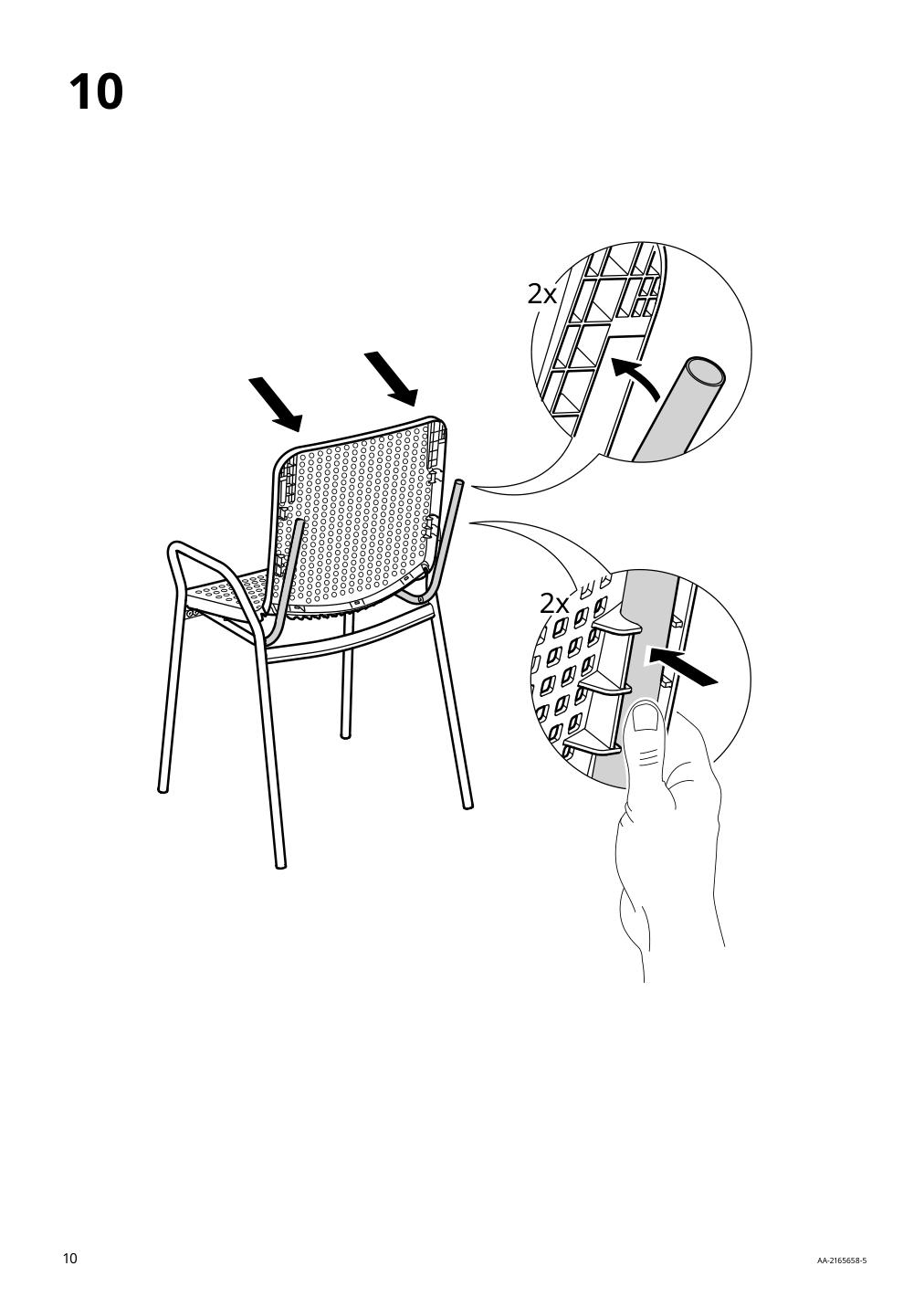 Assembly instructions for IKEA Torparoe armchair in outdoor white gray | Page 10 - IKEA TORPARÖ table and 4 armchairs, outdoor 094.948.65