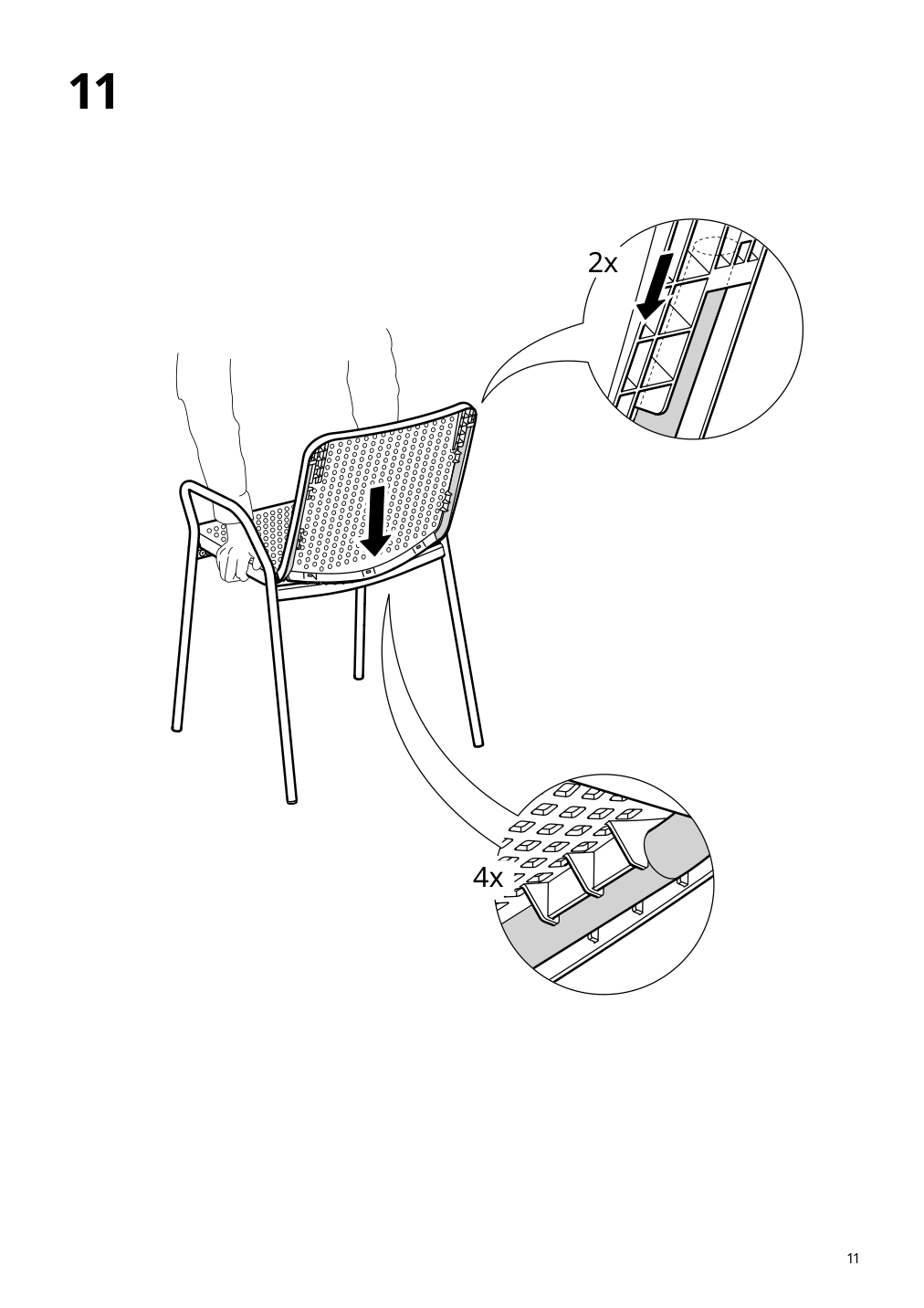 Assembly instructions for IKEA Torparoe armchair in outdoor white gray | Page 11 - IKEA TORPARÖ table and 4 armchairs, outdoor 094.948.65