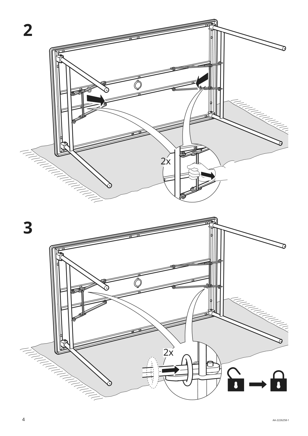 Assembly instructions for IKEA Torparoe table outdoor white foldable | Page 4 - IKEA TORPARÖ table and 4 armchairs, outdoor 094.948.65