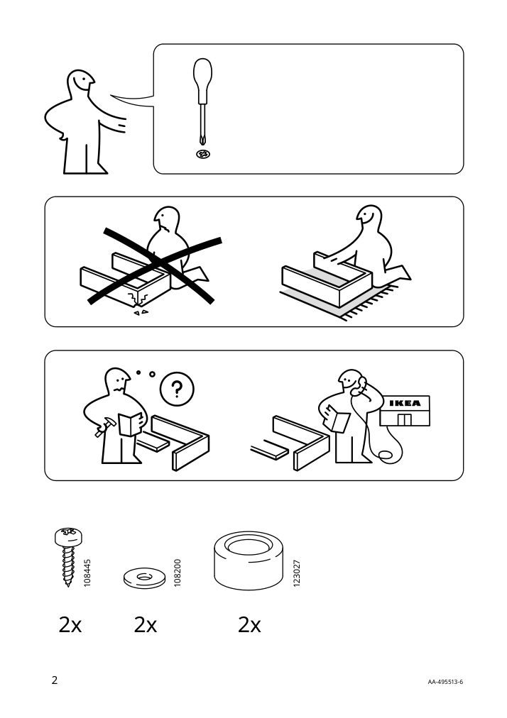 Assembly instructions for IKEA Torsby tabletop high gloss white | Page 2 - IKEA TORSBY / TOBIAS table and 4 chairs 594.992.81