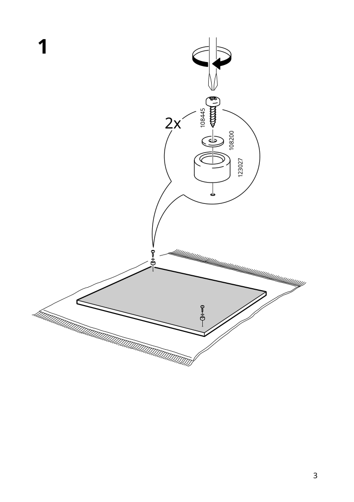 Assembly instructions for IKEA Torsby tabletop high gloss white | Page 3 - IKEA TORSBY / TOBIAS table and 4 chairs 594.992.81