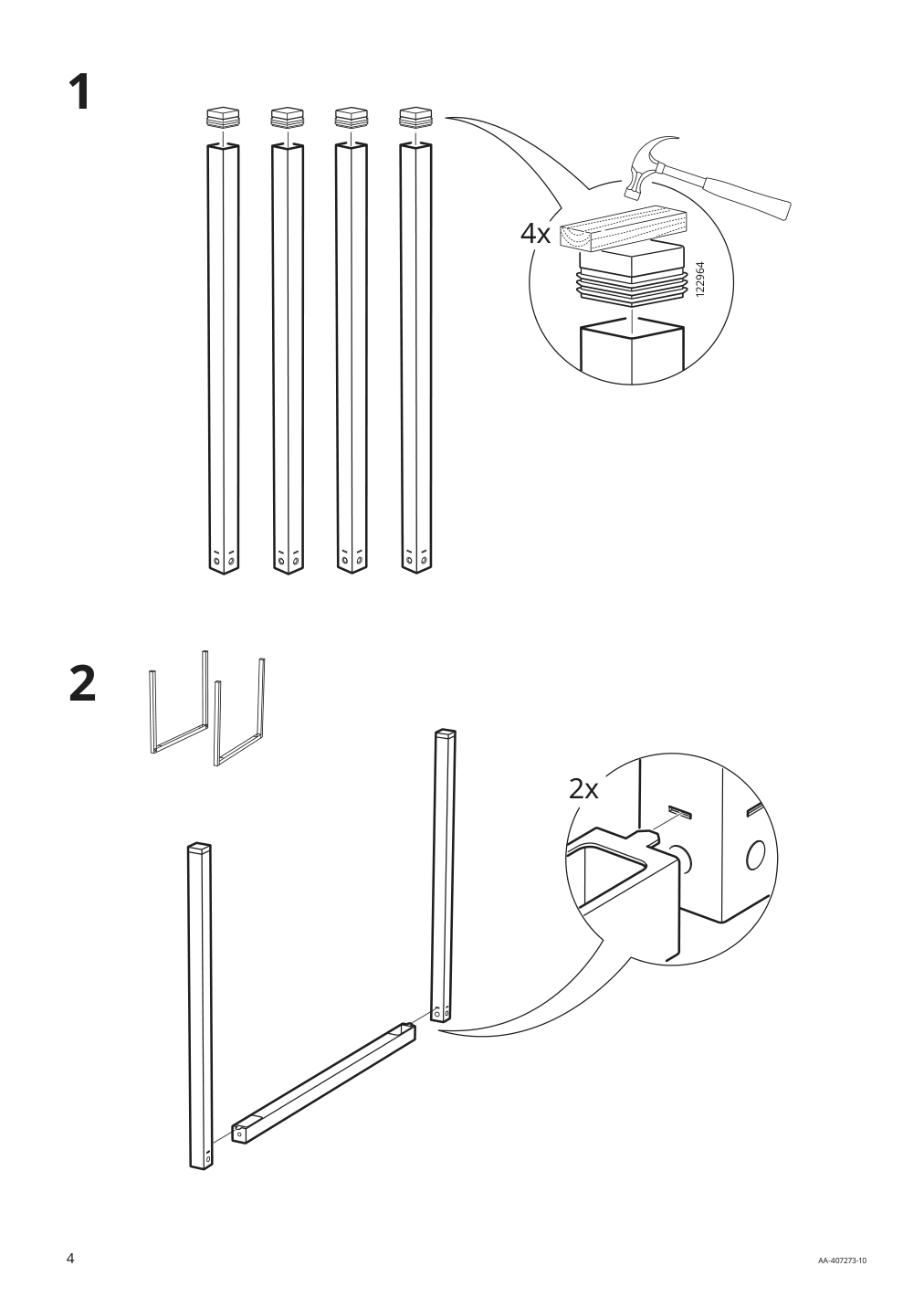 Assembly instructions for IKEA Torsby underframe chrome plated | Page 4 - IKEA TORSBY / TOBIAS table and 4 chairs 594.992.81