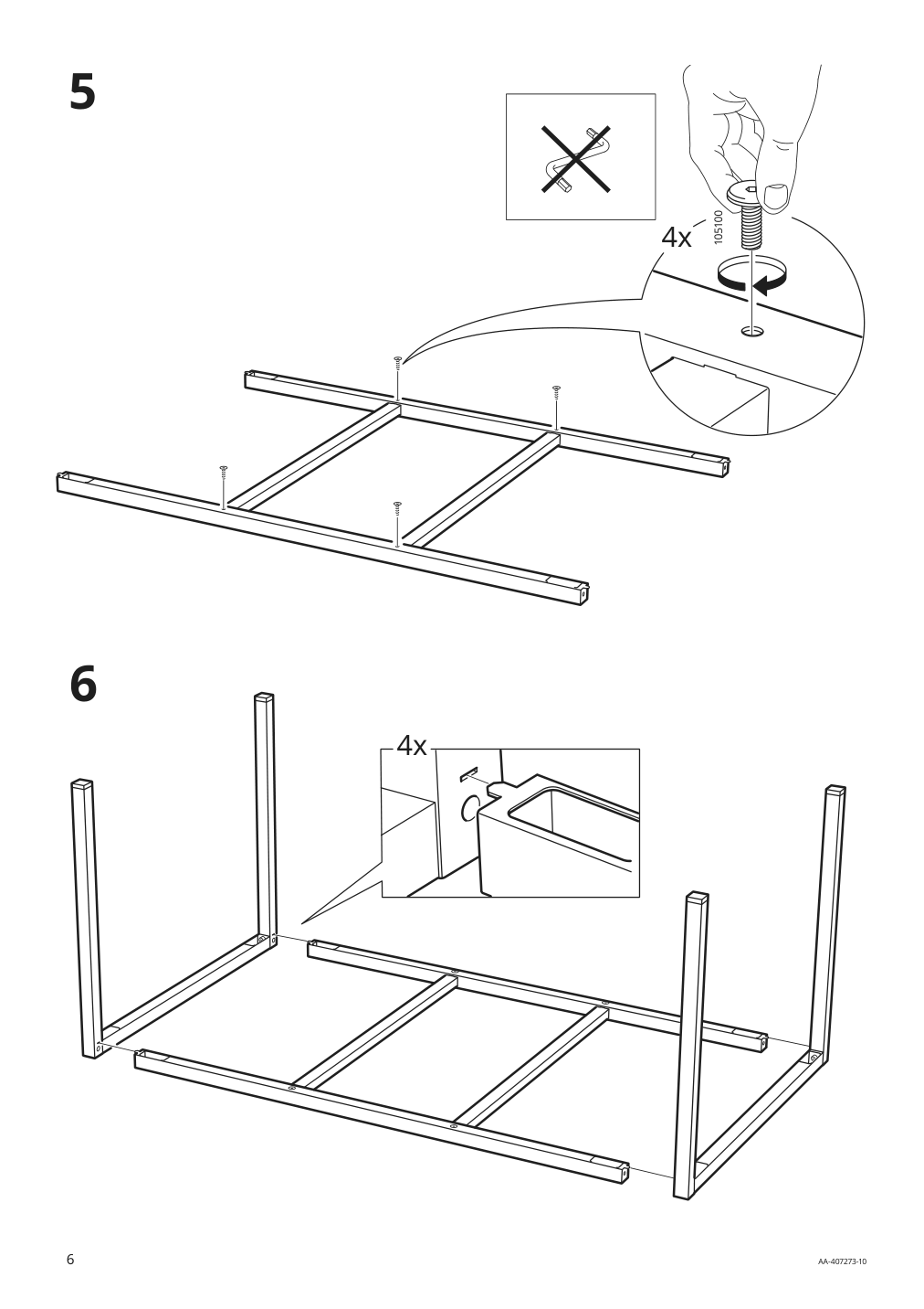 Assembly instructions for IKEA Torsby underframe chrome plated | Page 6 - IKEA TORSBY / TOBIAS table and 4 chairs 594.992.81