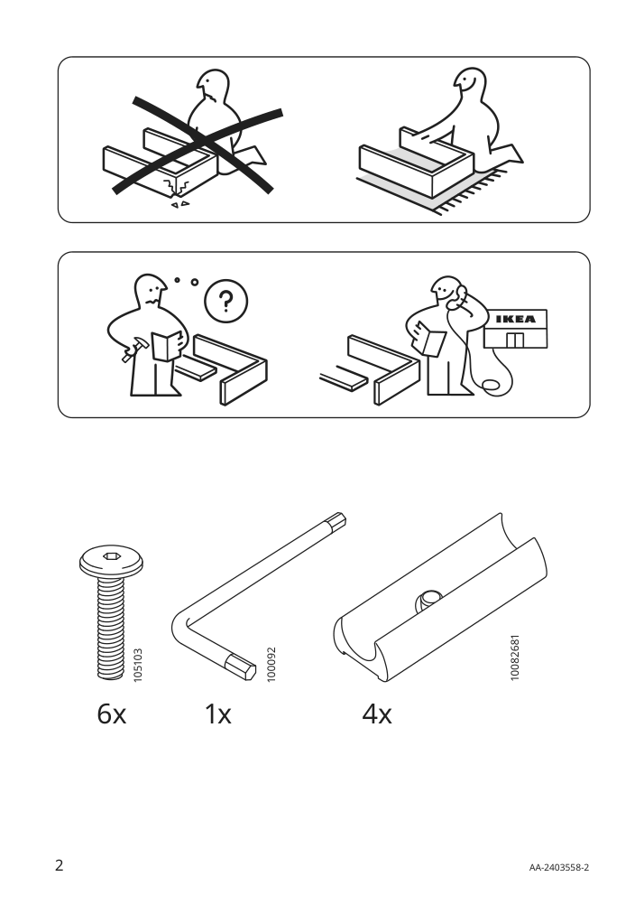 Assembly instructions for IKEA Tossberg bar stool with backrest metal black gunnared dark gray | Page 2 - IKEA TOSSBERG bar stool with backrest 005.682.38