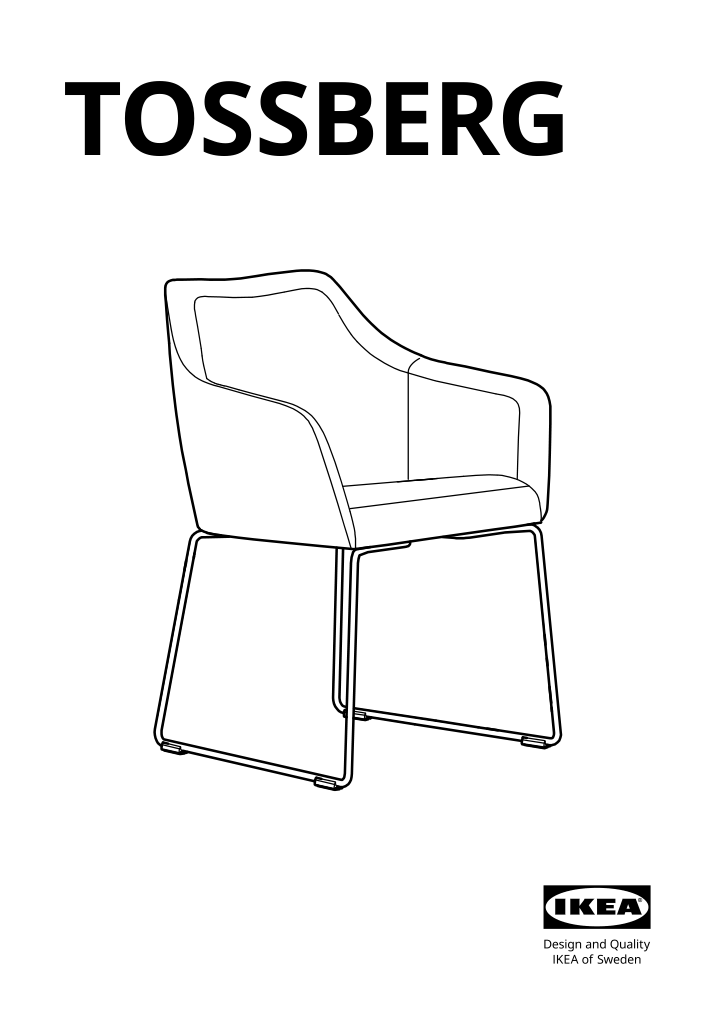 Assembly instructions for IKEA Tossberg chair metal black gray | Page 1 - IKEA LISABO / TOSSBERG table and 4 chairs 792.881.26