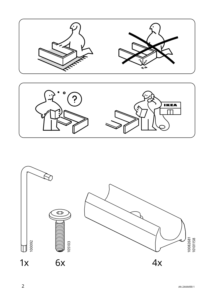 Assembly instructions for IKEA Tossberg chair metal black gray | Page 2 - IKEA LISABO / TOSSBERG table and 4 chairs 792.881.26