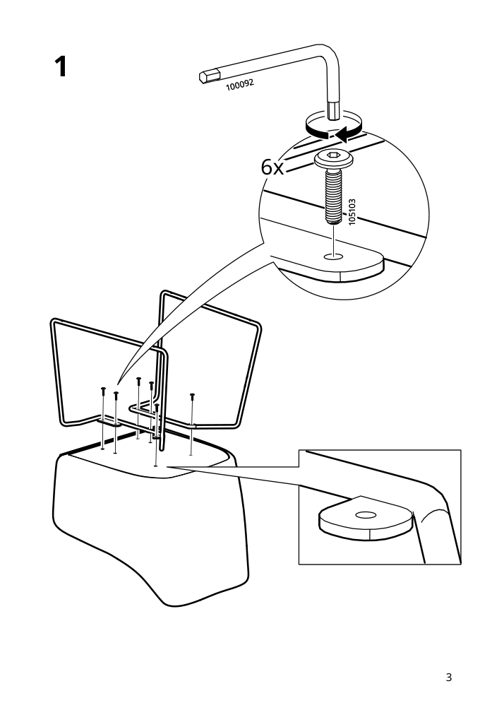 Assembly instructions for IKEA Tossberg chair metal black gray | Page 3 - IKEA LISABO / TOSSBERG table and 4 chairs 792.881.26