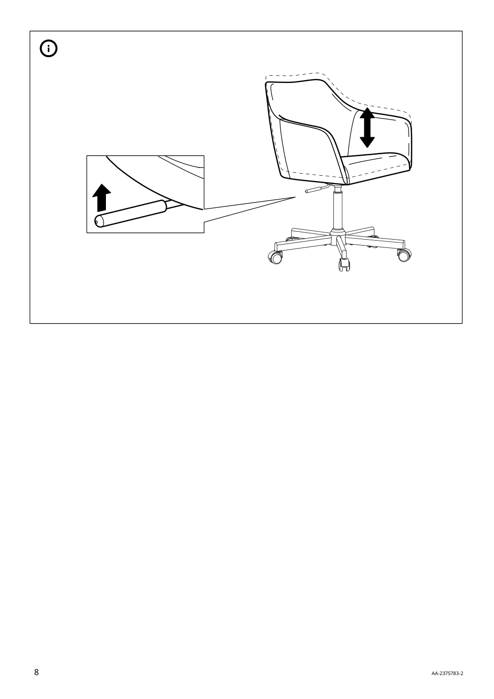 Assembly instructions for IKEA Tossberg seat shell gunnared beige | Page 8 - IKEA TOSSBERG / MALSKÄR swivel chair 095.082.21