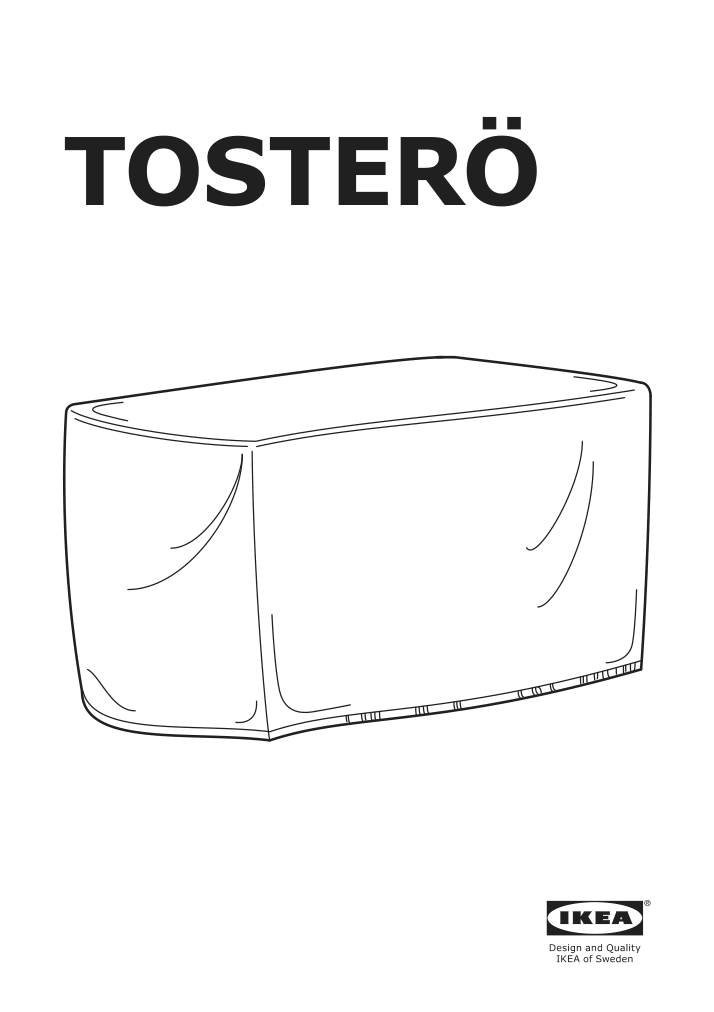 Assembly instructions for IKEA Tosteroe cover for furniture set dining set black | Page 1 - IKEA TOSTERÖ cover for furniture set 802.923.25