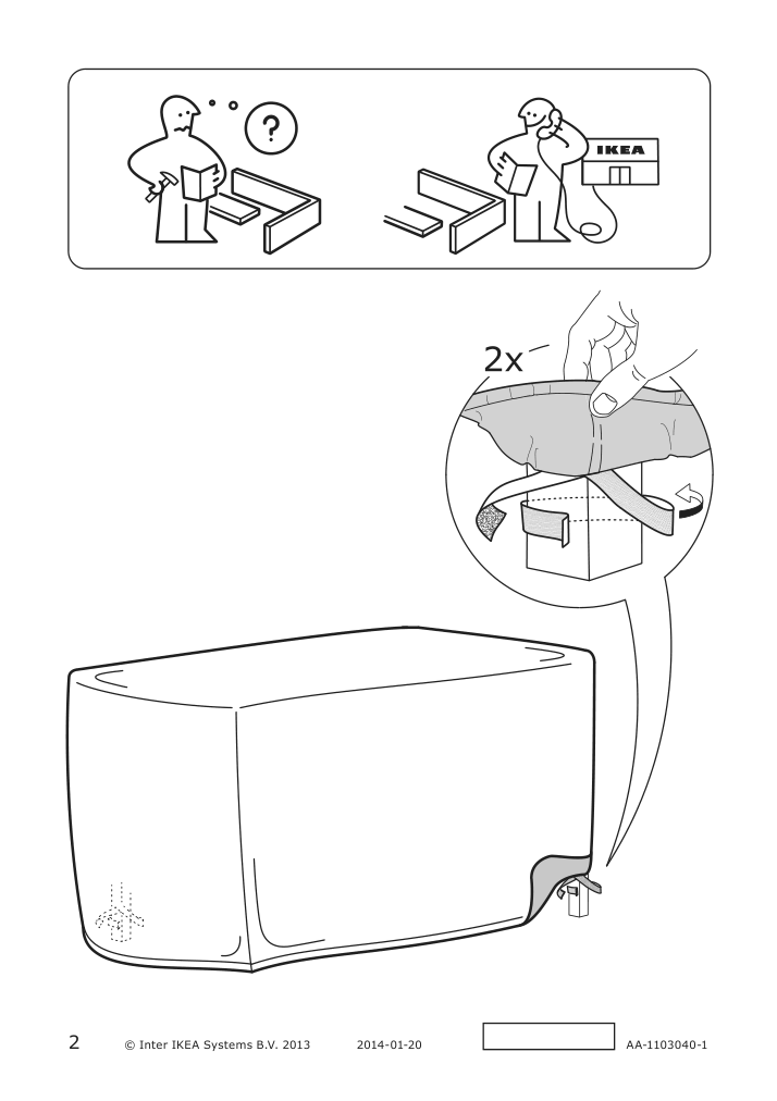 Assembly instructions for IKEA Tosteroe cover for furniture set dining set black | Page 2 - IKEA TOSTERÖ cover for furniture set 802.923.25