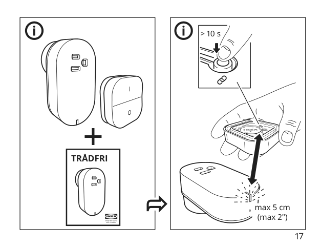 Assembly instructions for IKEA Tradfri control outlet kit smart | Page 17 - IKEA TRÅDFRI control outlet kit 403.647.48