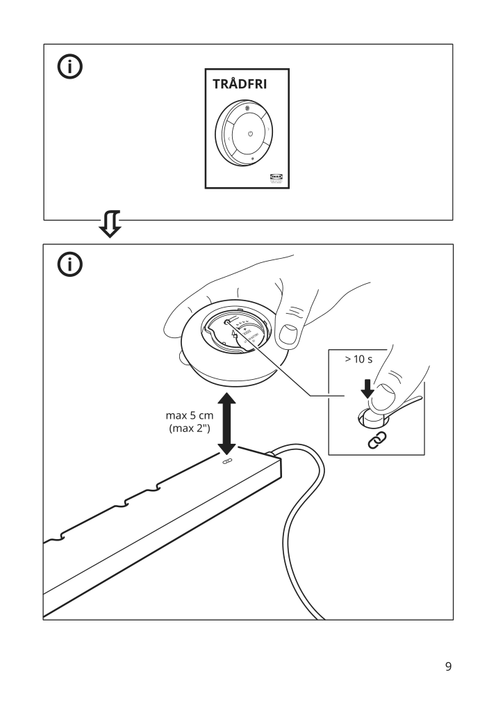 Assembly instructions for IKEA Tradfri driver for wireless control smart gray | Page 9 - IKEA TRÅDFRI driver for wireless control 503.561.87