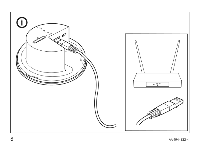 Assembly instructions for IKEA Tradfri gateway white | Page 8 - IKEA TRÅDFRI gateway 003.378.13