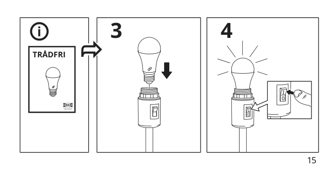 Assembly instructions for IKEA Tradfri wireless motion sensor smart white | Page 15 - IKEA TRÅDFRI wireless motion sensor 704.299.13