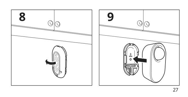 Assembly instructions for IKEA Tradfri wireless motion sensor smart white | Page 27 - IKEA TRÅDFRI wireless motion sensor 704.299.13