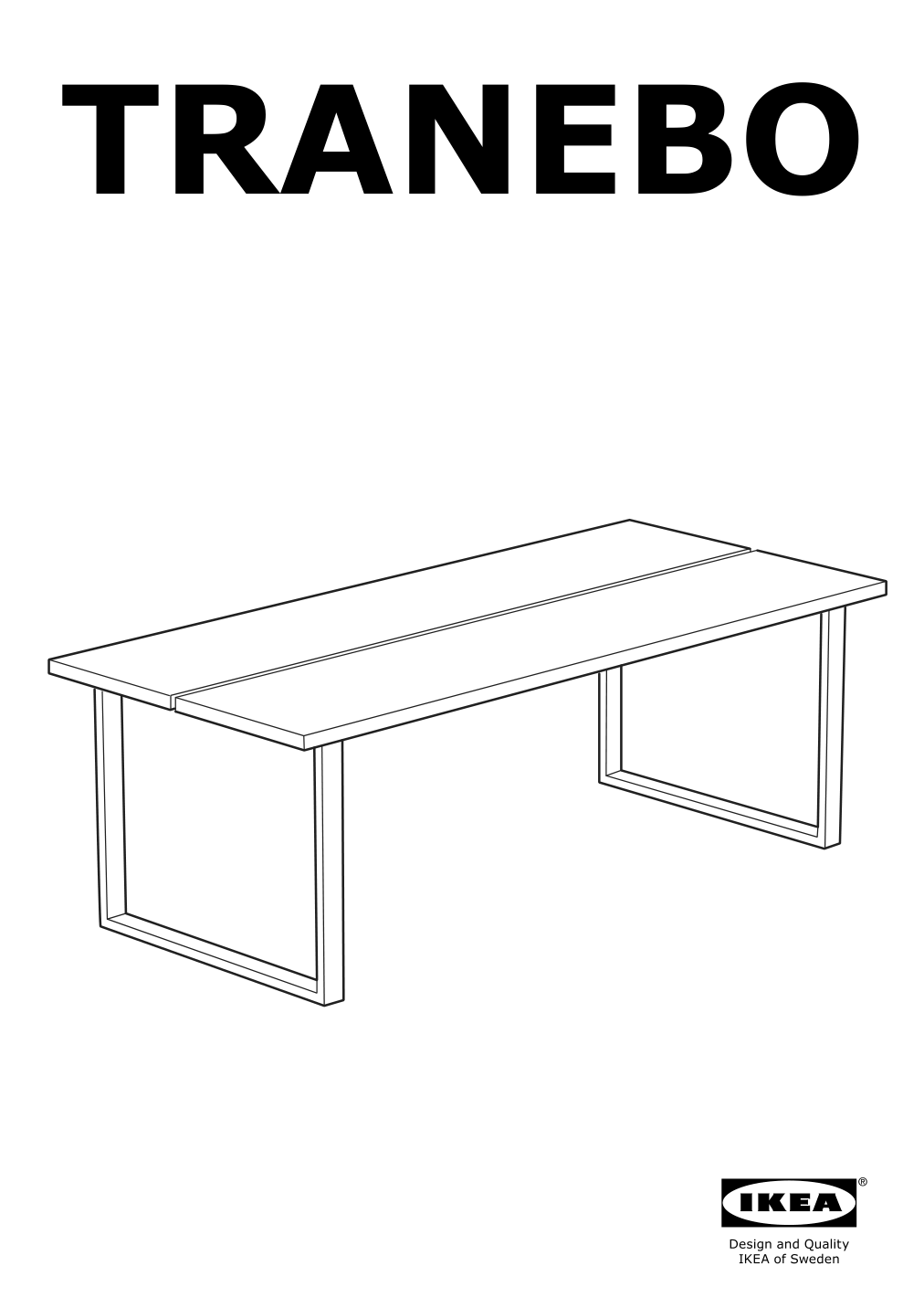 Assembly instructions for IKEA Tranebo dining table black | Page 1 - IKEA TRANEBO dining table 804.929.42