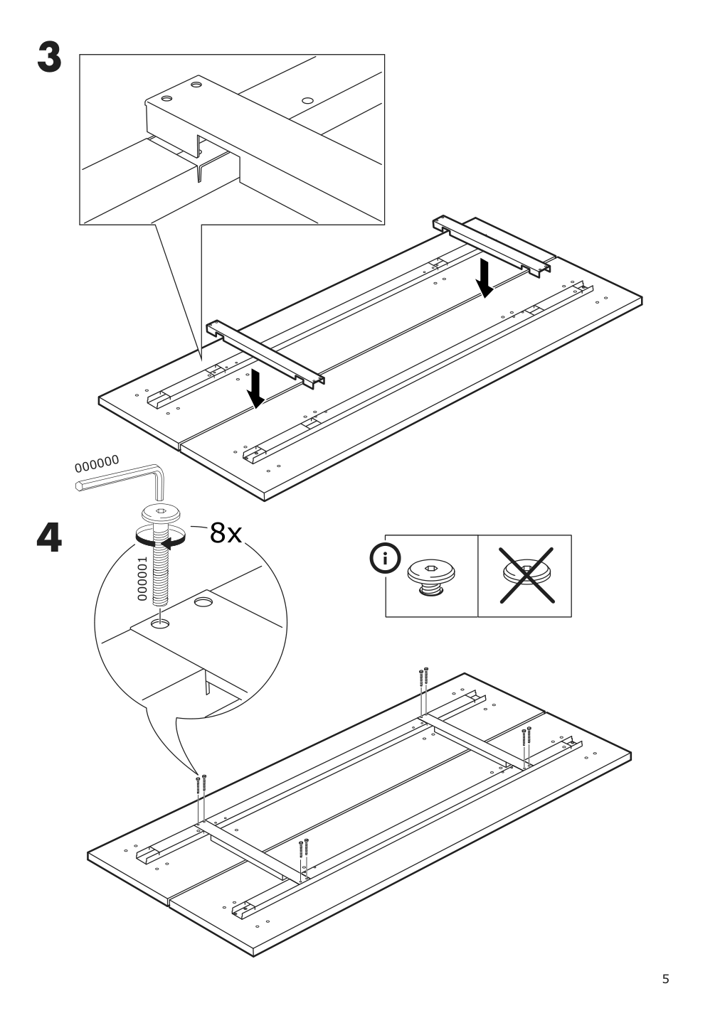 Assembly instructions for IKEA Tranebo dining table black | Page 5 - IKEA TRANEBO dining table 804.929.42