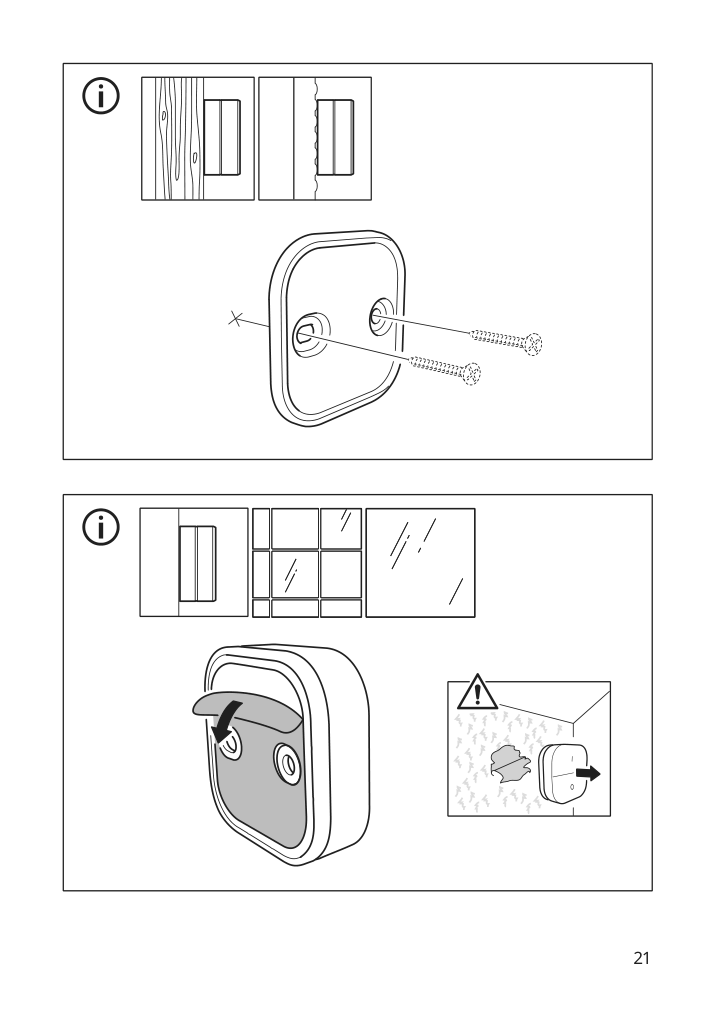 Assembly instructions for IKEA Tredansen black out cellular blind smart wireless battery operated white | Page 21 - IKEA TREDANSEN black-out cellular blind 805.124.31