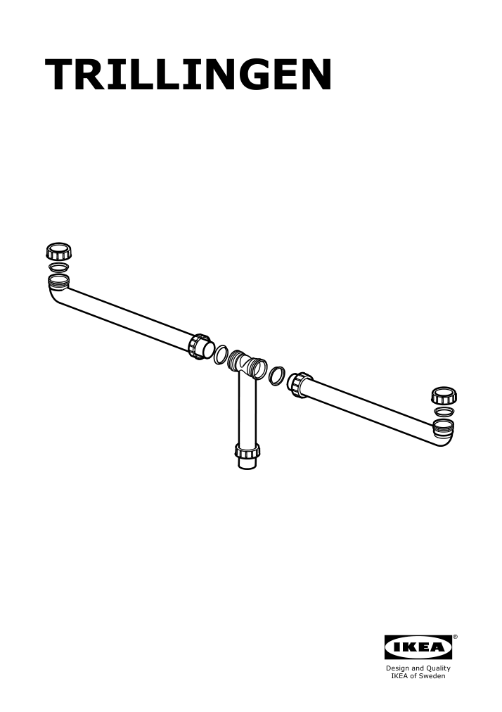 Assembly instructions for IKEA Trillingen connecting hardware | Page 1 - IKEA GODMORGON/TOLKEN / TÖRNVIKEN cabinet, countertop, 19 5/8" sink 393.087.01