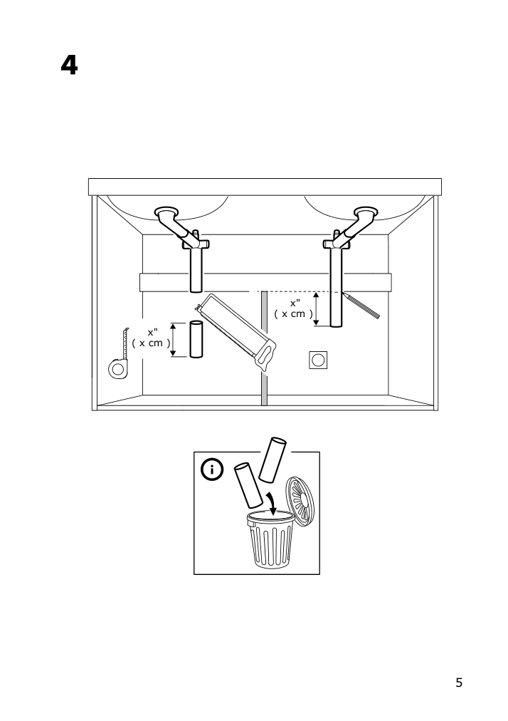 Assembly instructions for IKEA Trillingen connecting hardware | Page 5 - IKEA GODMORGON/TOLKEN / KATTEVIK sink cabinet with top + 15¾" sink 193.093.63