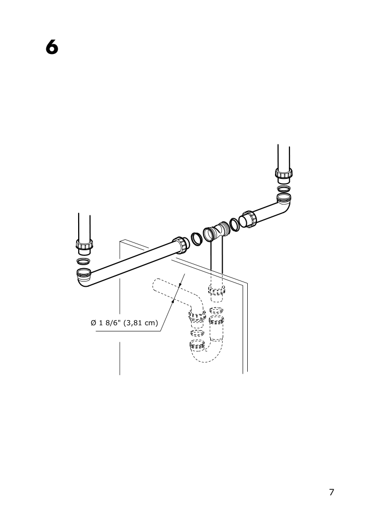 Assembly instructions for IKEA Trillingen connecting hardware | Page 7 - IKEA GODMORGON/TOLKEN / KATTEVIK sink cabinet with top + 15¾" sink 193.093.63