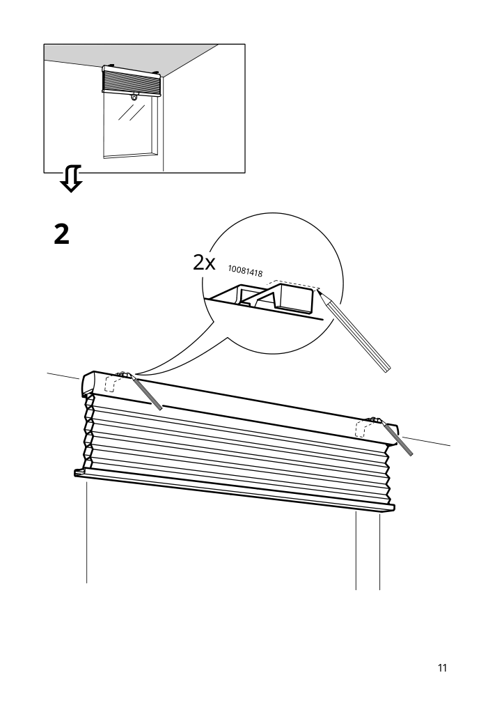 Assembly instructions for IKEA Trippevals black out cellular blind white | Page 11 - IKEA TRIPPEVALS black-out cellular blind 905.065.47