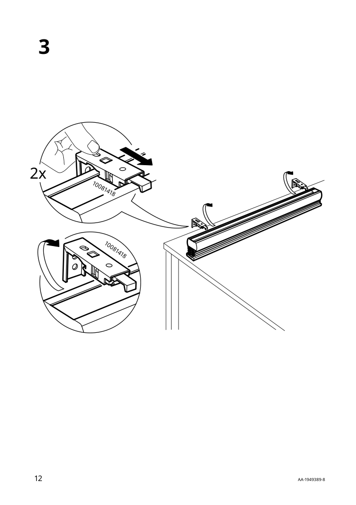 Assembly instructions for IKEA Trippevals black out cellular blind white | Page 12 - IKEA TRIPPEVALS black-out cellular blind 905.065.47