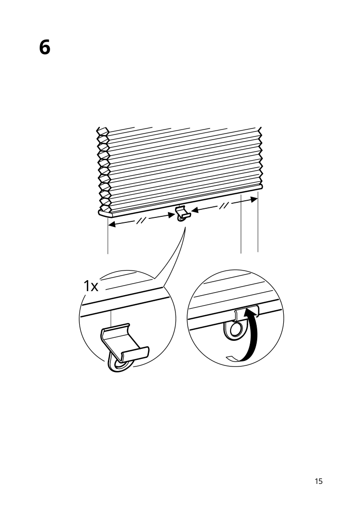 Assembly instructions for IKEA Trippevals black out cellular blind white | Page 15 - IKEA TRIPPEVALS black-out cellular blind 905.065.47