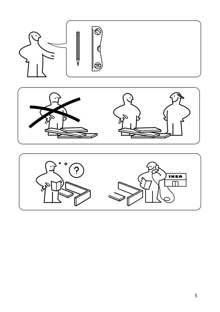 Assembly instructions for IKEA Trippevals black out cellular blind white | Page 5 - IKEA TRIPPEVALS black-out cellular blind 905.065.47