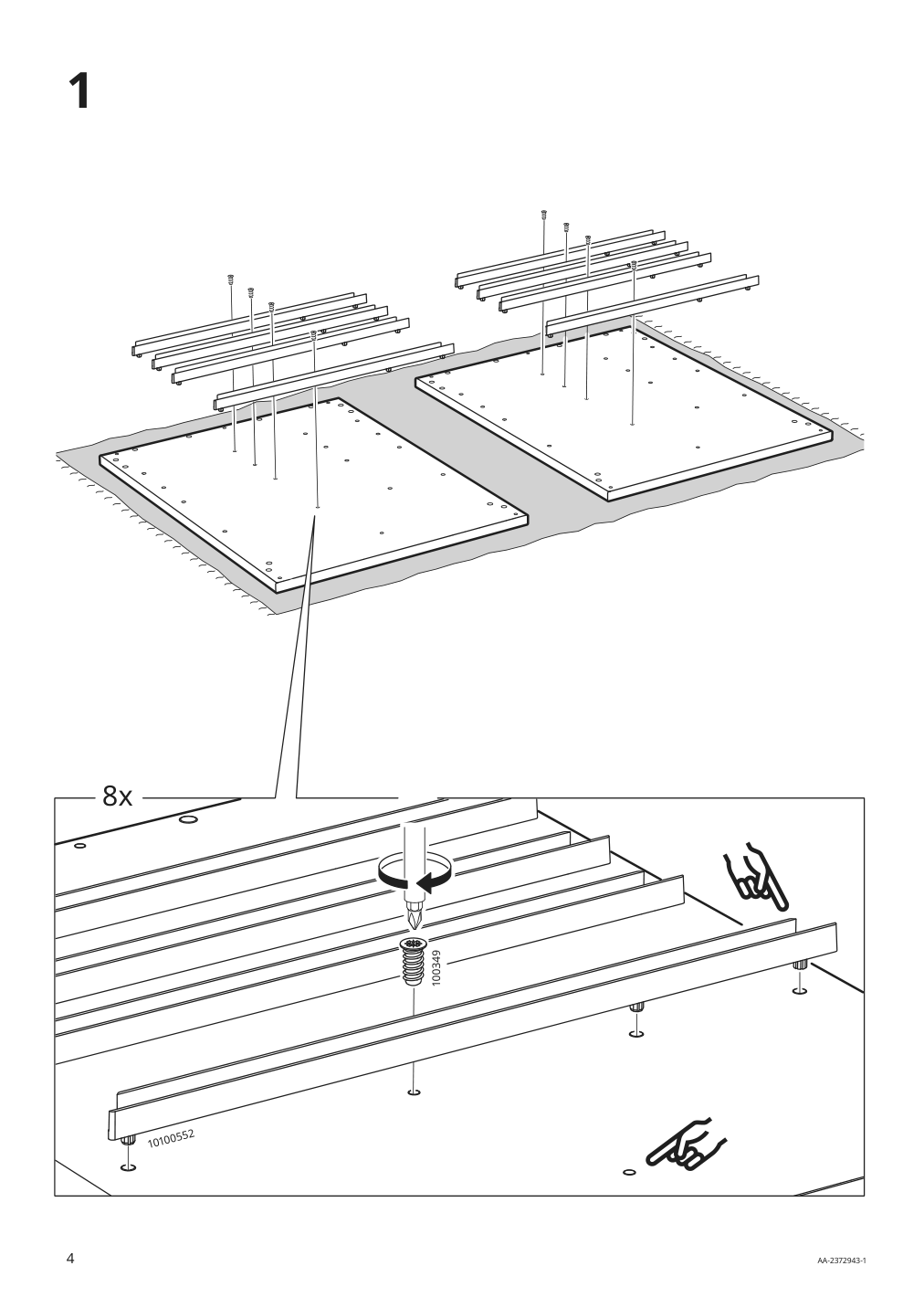 Assembly instructions for IKEA Trofast frame gray | Page 4 - IKEA TROFAST frame 805.651.94