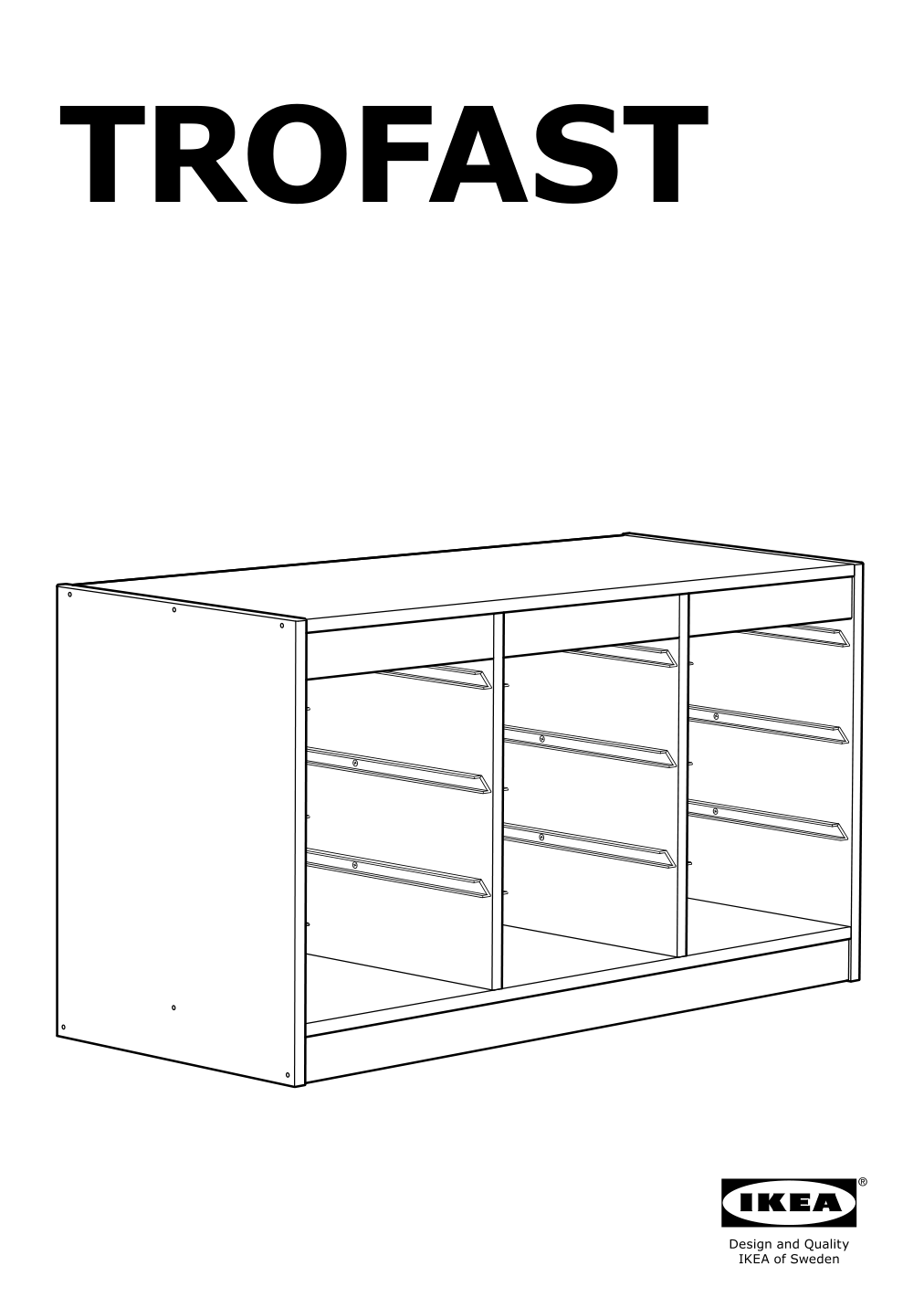 Assembly instructions for IKEA Trofast frame gray | Page 1 - IKEA TROFAST storage combination with boxes 695.151.10