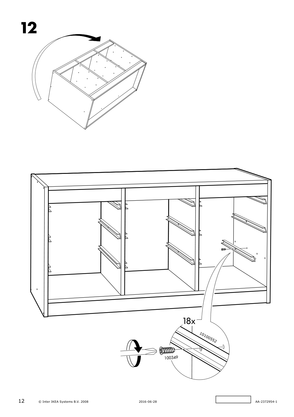 Assembly instructions for IKEA Trofast frame gray | Page 12 - IKEA TROFAST storage combination with boxes 695.151.10