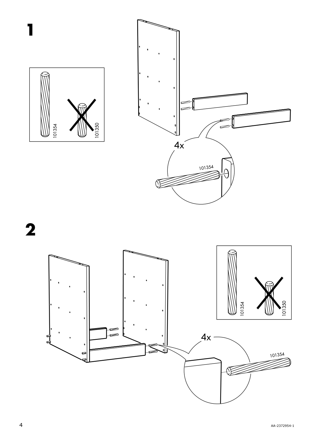 Assembly instructions for IKEA Trofast frame gray | Page 4 - IKEA TROFAST storage combination with boxes 695.151.10