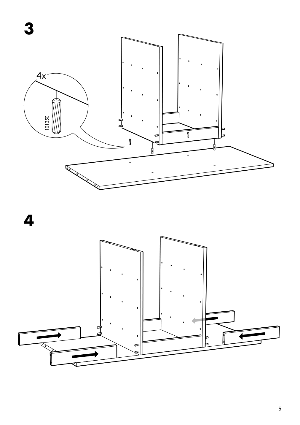 Assembly instructions for IKEA Trofast frame gray | Page 5 - IKEA TROFAST storage combination with boxes 695.151.10