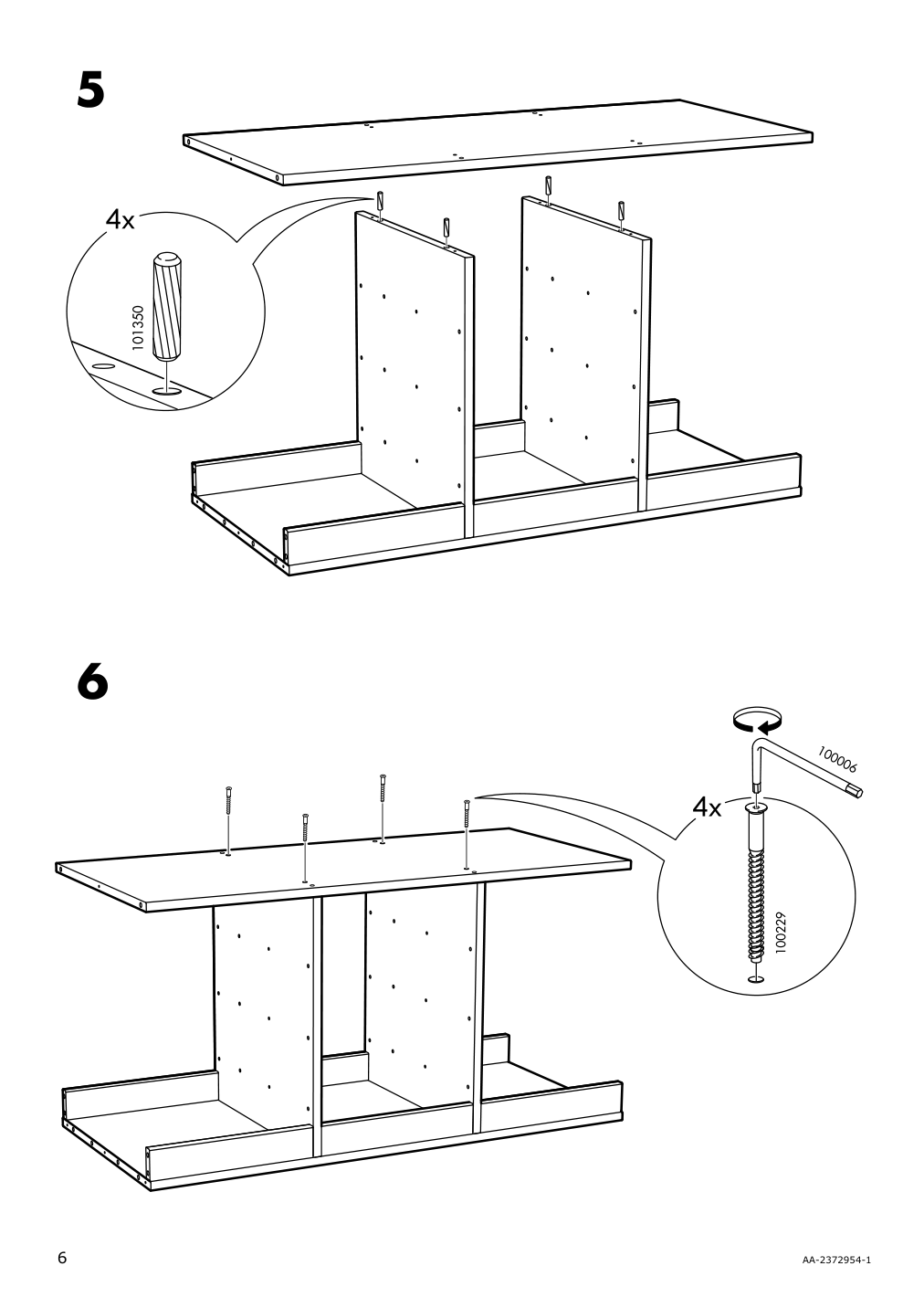 Assembly instructions for IKEA Trofast frame gray | Page 6 - IKEA TROFAST storage combination with boxes 695.151.10