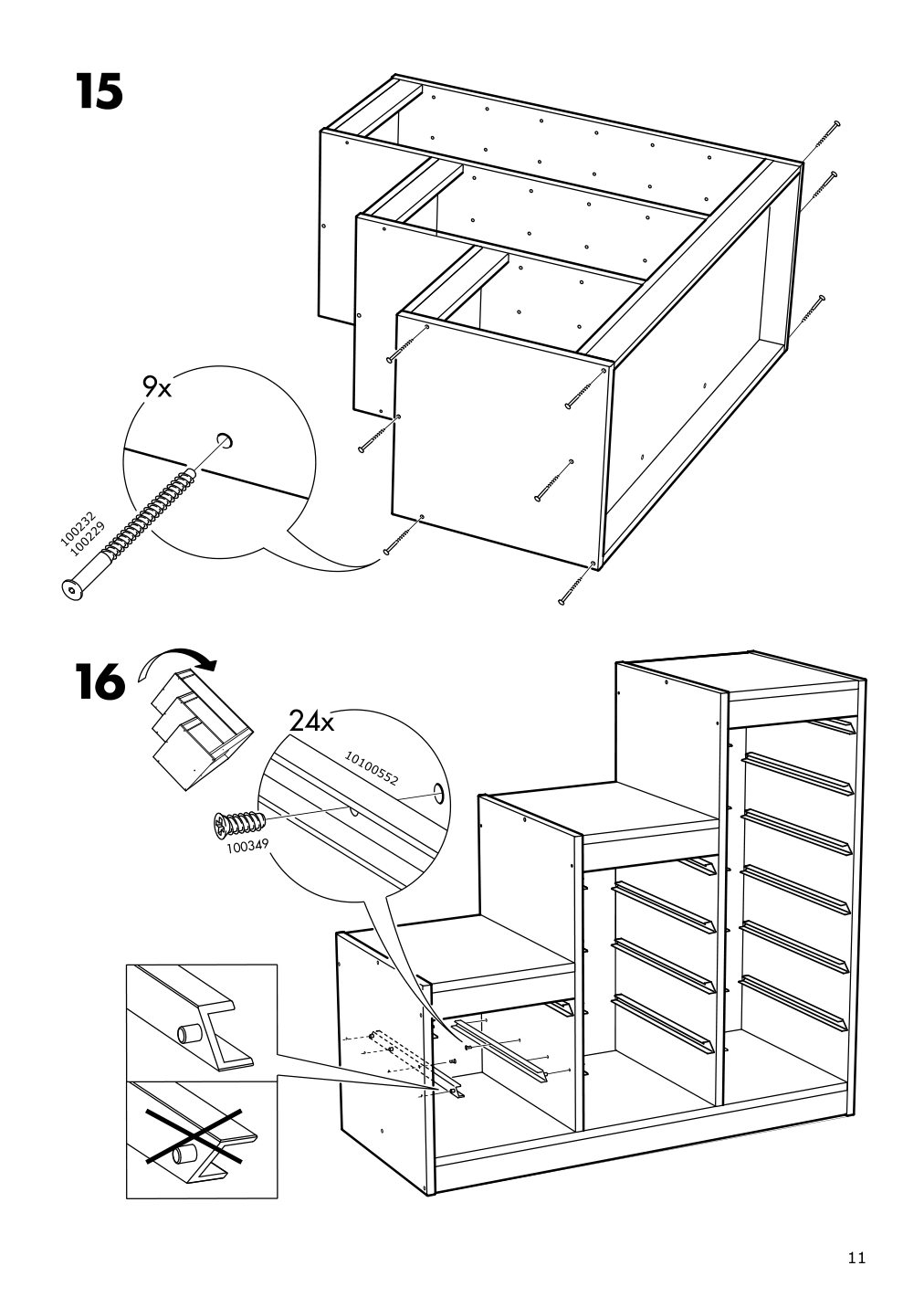 Assembly instructions for IKEA Trofast frame gray | Page 11 - IKEA TROFAST frame 305.739.31