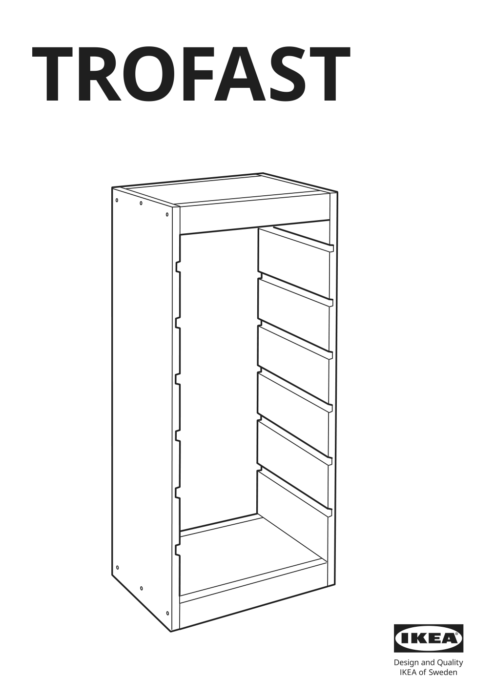 Assembly instructions for IKEA Trofast frame light white stained pine | Page 1 - IKEA TROFAST storage combination with boxes 293.359.41